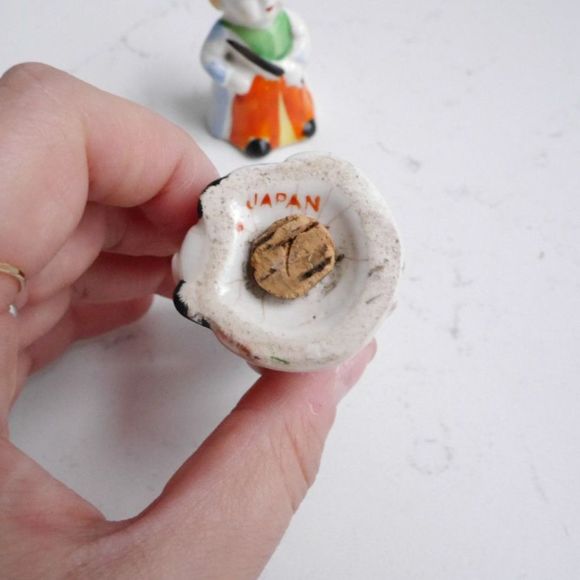 Vintage Ceramic Salt and Pepper Shaker Set - Two Japanese Chefs - Japan - Picture 5 of 8